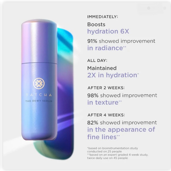 Tatcha Dewy Serum 3-in-1 Daily Serum - Clean Beauty - Formulated w. Squalene NEW